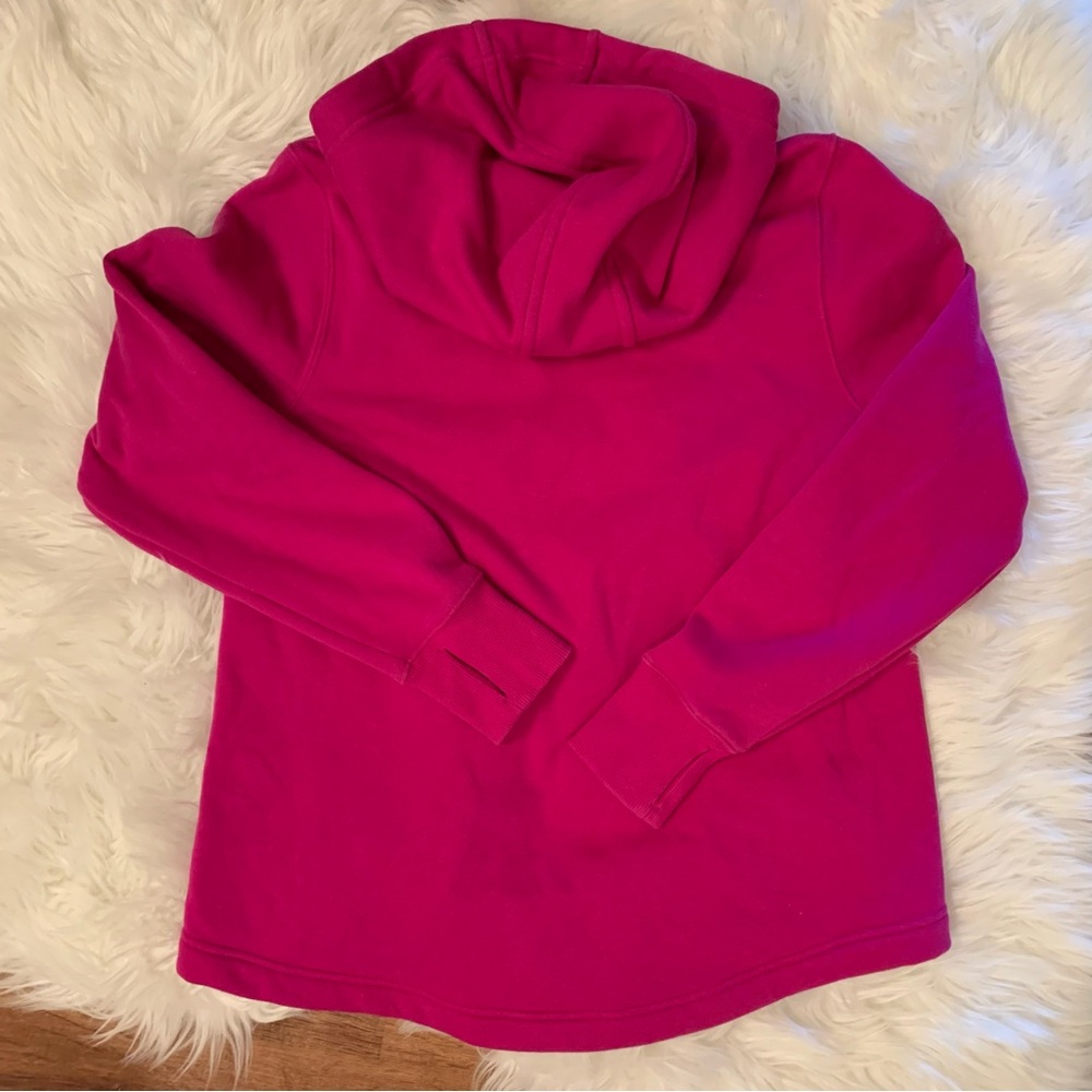 Athleta Cozy Karma 1/4 Zip Pullover Plush Fleece Bright Fuschia Hot Pink Small - Picture 4 of 14